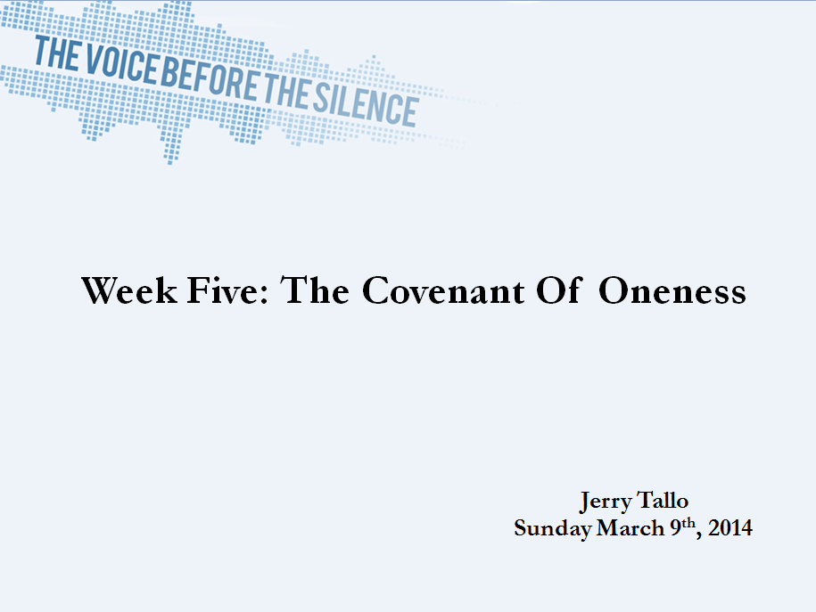 The Voice Before the Silence - Week 5